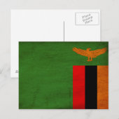 Zambia Flag Briefkaart (Voorkant / Achterkant)
