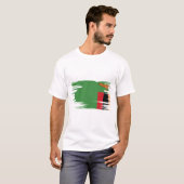 Zambia Flag Brush Art T-shirt (Voorkant volledig)