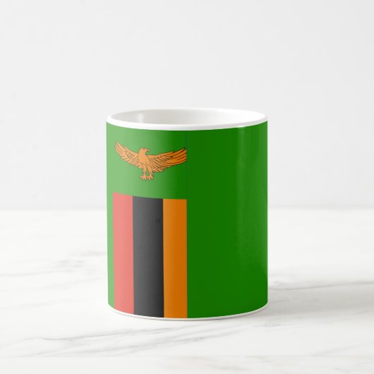 Zambia Flag Ceramic Coffee Mok (Center)