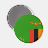 Zambia Flag Charming Patriotic Magneet (Voorkant / Achterkant)