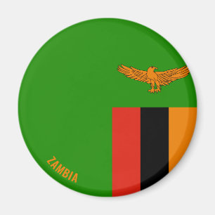 Zambia Flag Charming Patriotic Magneet