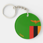 Zambia Flag Charming Patriotic Sleutelhanger (Voorkant)
