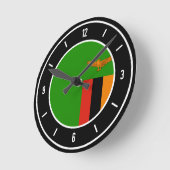 Zambia Flag Elegant Ronde Klok (Hoek)