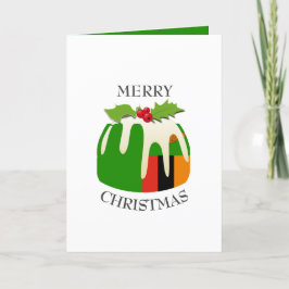 ZAMBIA FLAG | Festive Plum Pudding | Kerstmis Feestdagen Kaart