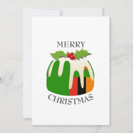 ZAMBIA FLAG | Festive Plum Pudding | Kerstmis Feestdagenkaart