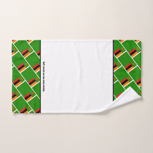 ZAMBIA FLAG Gepersonaliseerd scripts WHITE Zambian Bad Handdoek (Handdoek)