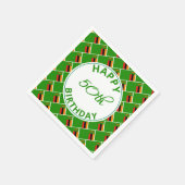 ZAMBIA FLAG Happy 50th Birthday Gepersonaliseerd p Servet (Hoek)