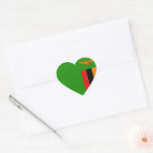 Zambia Flag Heart Sticker (Envelop)
