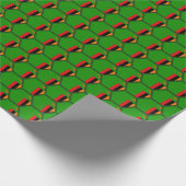 Zambia Flag Honeycomb Wrapping Paper Cadeaupapier (Hoek)
