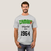 Zambia Flag Independence Celebration T-shirt (Voorkant volledig)