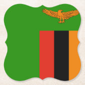 Zambia Flag Kartonnen Onderzetters (Voorkant)
