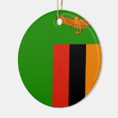 Zambia Flag Keramisch Ornament (Links)