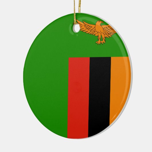Zambia Flag Keramisch Ornament (Links)