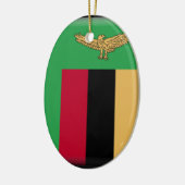 Zambia Flag Keramisch Ornament (Links)