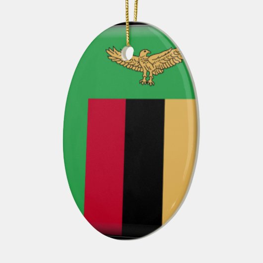 Zambia Flag Keramisch Ornament (Links)