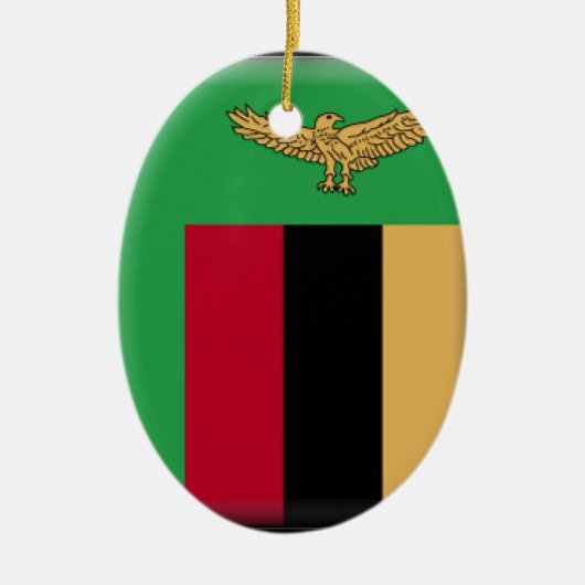 Zambia Flag Keramisch Ornament (Voorkant)
