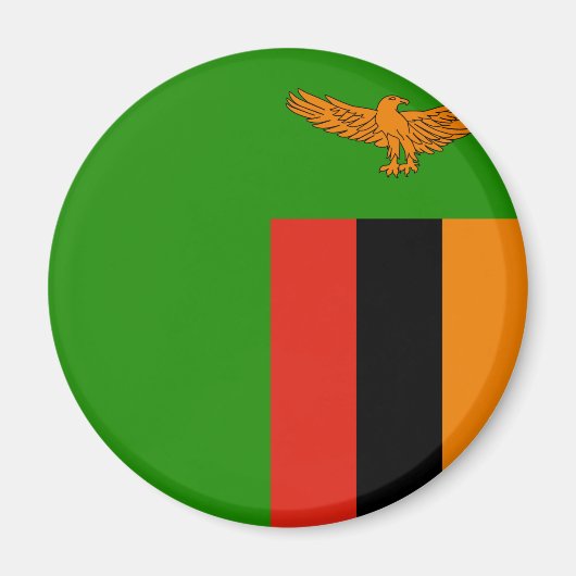 Zambia Flag Magneet (Voorkant)