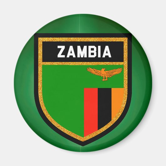 Zambia Flag Magneet (Voorkant)