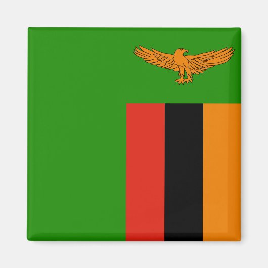 Zambia Flag Magneet (Voorkant)