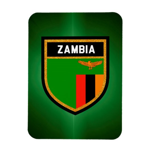 Zambia Flag Magneet (Verticaal)