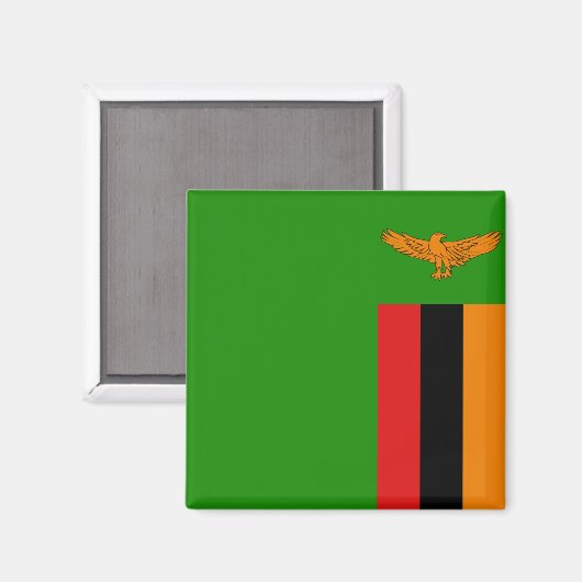 Zambia Flag Magnet (Voorkant / Achterkant)