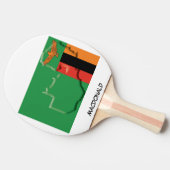 ZAMBIA FLAG & MAP op maat Tafeltennisbatje (Zijkant)