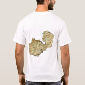 Zambia Flag + Map + Tekst T-Shirt (Achterkant)