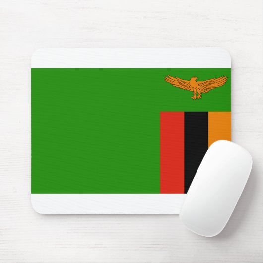 Zambia Flag Muismat (Met muis)