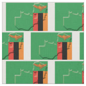 ZAMBIA FLAG-overzicht Stof (Close Up)
