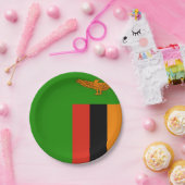 Zambia Flag Papieren Bordje (Feest)