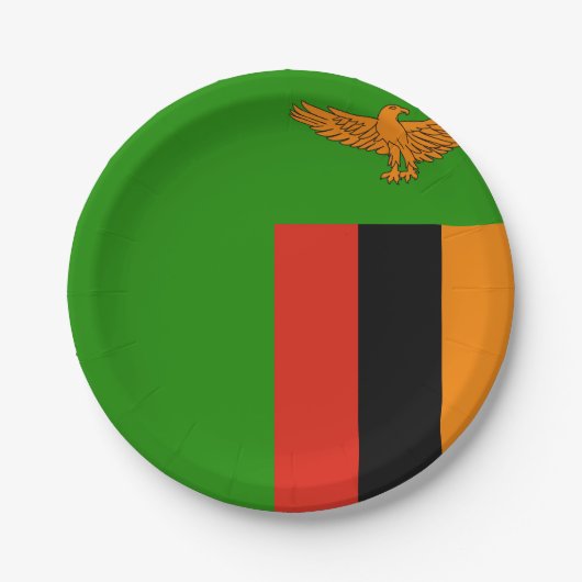 Zambia Flag Papieren Bordje (Voorkant)
