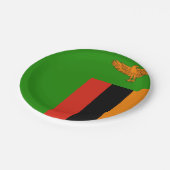 Zambia Flag Papieren Bordje (Gekanteld)