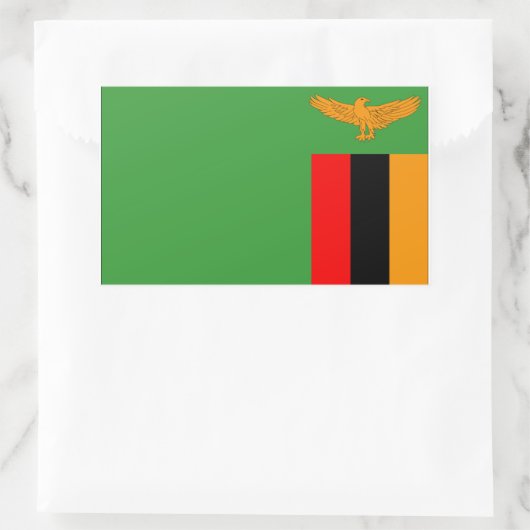 Zambia Flag Rechthoekige Sticker (Tas)