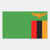 Zambia Flag Rechthoekige Sticker (Voorkant)
