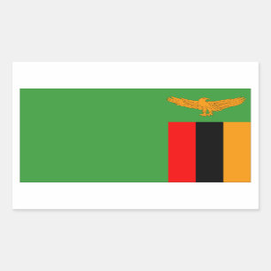 Zambia Flag Rechthoekige Sticker