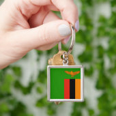 Zambia Flag Sleutelhanger (Hand)