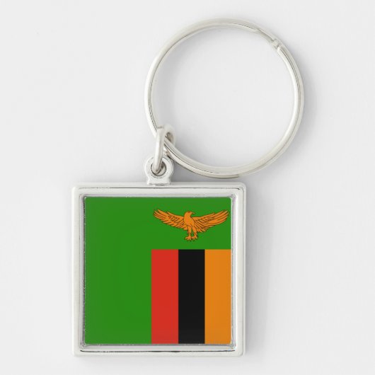 Zambia Flag Sleutelhanger (Voorkant)
