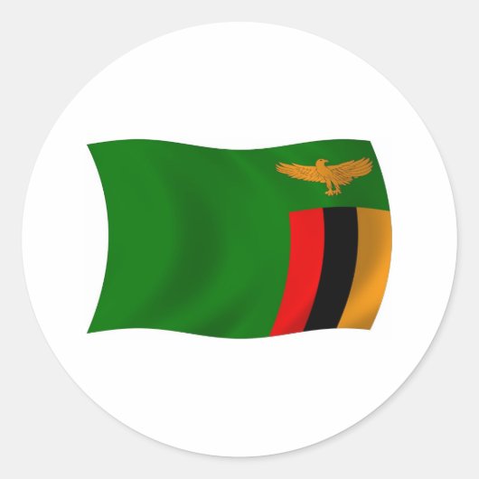 Zambia Flag Sticker (Voorkant)