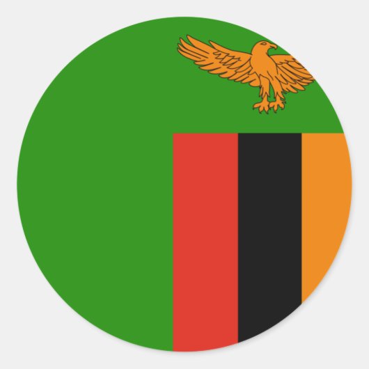 Zambia Flag Sticker (Voorkant)