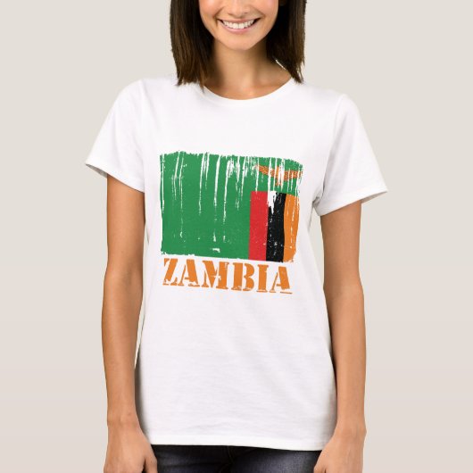 Zambia Flag T-shirt (Voorkant)
