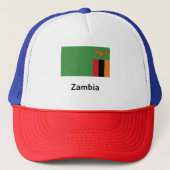 Zambia Flag Trucker Pet (Voorkant)