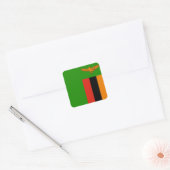 Zambia Flag Vierkante Sticker (Envelop)