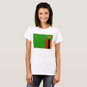 Zambia Flag x Map T-Shirt (Voorkant volledig)