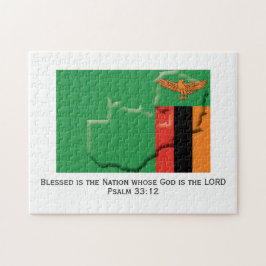 ZAMBIA | Gezegende Natie | ZAMBIË FLAG Legpuzzel