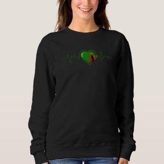 Zambia Hartslag Zambia Vlag Mannen Vrouwen Kindere Trui