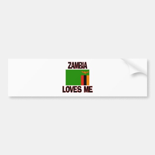 Zambia houdt van me bumpersticker (Voorkant)