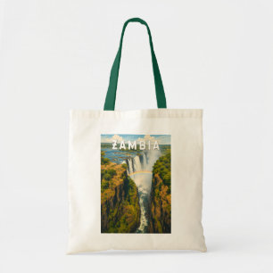 Zambia Illustratie Reis Kunst Vintage Tote Bag