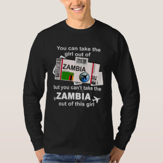 Zambia instapassagierskaart  Zambia Meisje  Zambia T-shirt