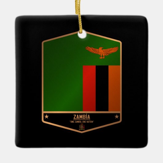 Zambia Keramisch Ornament (Voorkant)