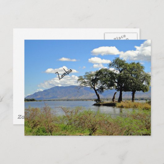 Zambia-landschap Briefkaart (Voorkant / Achterkant)